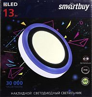 Светильник светодиодный накладной c подсветкой Smartbuy DLB LED 13Вт 3000K+B IP20 Круг картинка 
